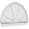 Ekena Millwork Half Round 4 Spoke Architectural Grade PVC Combination Pediment, 48"W x 30-3/4"H x 2-3/4"P PEDPC048X310HRO04 - alternate 1